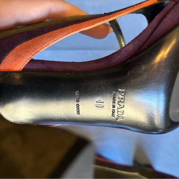 Prada Fairies suede high heels shoes size 40 - Picture 8 of 12